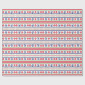 Nordic Style Soccer Ball Christmas Cadeaupapier (Vlak)