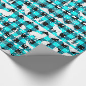 Nordic Sweater Aqua Buffalo Pond Winter Animals Cadeaupapier (Hoek)