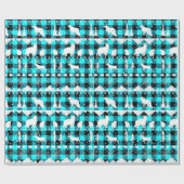 Nordic Sweater Aqua Buffalo Pond Winter Animals Cadeaupapier (Vlak)