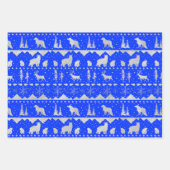 Nordic Sweater Black Blue Silver Winter Animals Inpakpapier Vel (Voorkant 2)