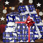 Nordic Sweater Blue Buffalo Pset Winter Animals Cadeaupapier