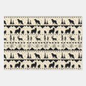 Nordic Sweater Gold Beige Black Winter Animals Inpakpapier Vel (Voorkant 3)