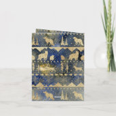 Nordic Sweater Gold Winter Animals Evk Dusk Feestdagen Kaart (Achterkant)