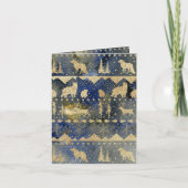 Nordic Sweater Gold Winter Animals Evk Dusk Feestdagen Kaart (Voorkant)