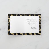 Nordic Sweater Gold Winter Animals Holiday Kaart (Binnen)