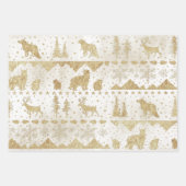 Nordic Sweater Gold Winter Animals Pearl White Inpakpapier Vel (Voorkant 2)