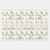 Nordic Sweater Neutral Beige Silver Winter Animals Inpakpapier Vel (Voorkant 2)