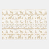 Nordic Sweater Neutral Beige White Winter Animals Inpakpapier Vel (Voorkant)