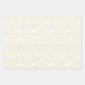 Nordic Sweater Neutral Beige White Winter Animals Inpakpapier Vel (Voorkant)