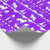 Nordic Sweater Paars & White Winter Animals Cadeaupapier (Hoek)