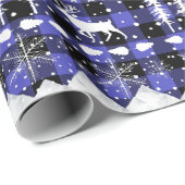 Nordic Sweater Paarse Buffalo Plays Winter Animals Cadeaupapier (Rol Hoek)