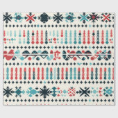 Nordic Sweater Pattern Cadeaupapier (Vlak)