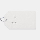 Nordic Sweater Pattern Paarse en witte vakantie Cadeaulabel (Achterkant Horizontaal)