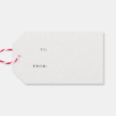 Nordic Sweater Pattern Rood en Wit Vakantie Cadeaulabel (Achterkant Horizontaal)