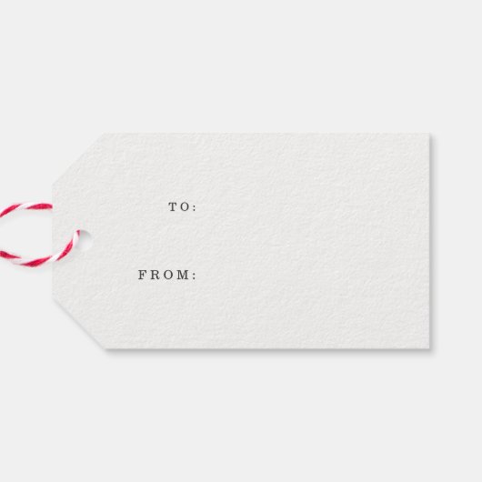 Nordic Sweater Pattern Rood en Wit Vakantie Cadeaulabel (Achterkant Horizontaal)