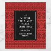 Nordic Sweater personaliseer cadeau Wijn Etiket (Enkel label)