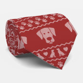 Nordic Sweater Print Labrador Retriever Stropdas (Opgerold)
