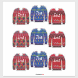 Nordic sweater schattig winter lelijke trui rood b sticker