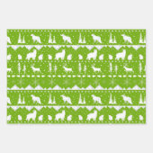 Nordic Sweater White Mint Green Winter Animals Inpakpapier Vel (Voorkant 2)