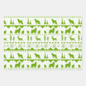 Nordic Sweater White Mint Green Winter Animals Inpakpapier Vel (Voorkant)