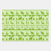 Nordic Sweater White Mint Green Winter Animals Inpakpapier Vel (Voorkant 3)