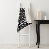 Nordic Sweater White Winter Animals Black Sherpa Deken (In situ)