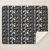 Nordic Sweater White Winter Animals Black Sherpa Deken (Voorkant (horizontaal))