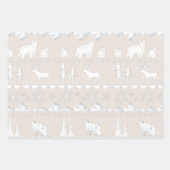 Nordic Sweater Winter Animals Blush Fawn Pink Inpakpapier Vel (Voorkant 2)