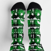 Nordic Sweater Winter Animals Green Buffalo Sokken (Top)