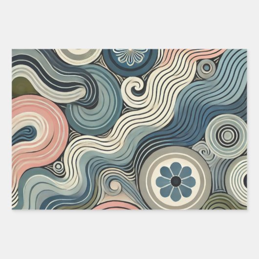 Nordic thema Wrapping Paper Flat Sheet Set van 3 (Voorkant 3)