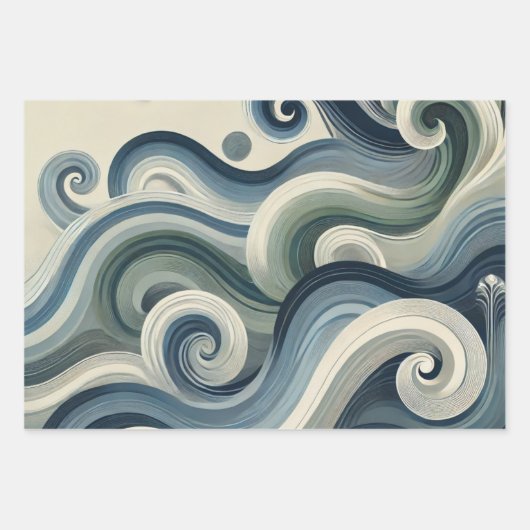 Nordic thema Wrapping Paper Flat Sheet Set van 3 (Voorkant 2)