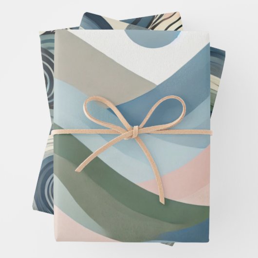 Nordic thema Wrapping Paper Flat Sheet Set van 3 (In situ)