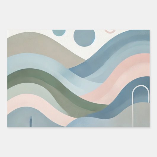 Nordic thema Wrapping Paper Flat Sheet Set van 3 (Voorkant)