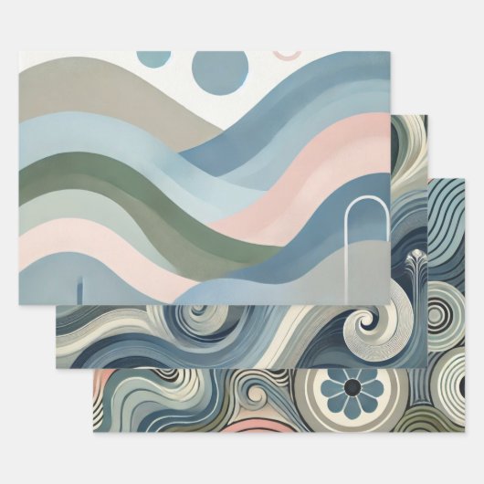 Nordic thema Wrapping Paper Flat Sheet Set van 3 (Set)