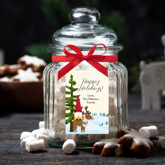 Nordic Trek: Vrolijk kerstfeest Voedselcontainer Etiket