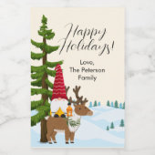 Nordic Trek: Vrolijk kerstfeest Voedselcontainer Etiket (Enkel label)