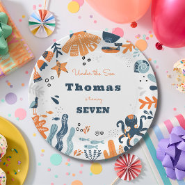 Nordic Under the Zee beestjes kinderverjaardag Papieren Bordje