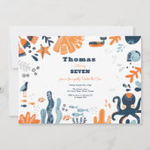 Nordic Under the Zee kids birthday Kaart (Voorkant)