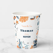 Nordic Under the Zee kids birthday Papieren Bekers (Achterkant)