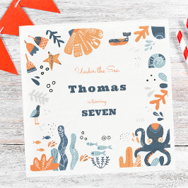 Nordic Under the Zee Ocean Creatures voor kinderen Servet