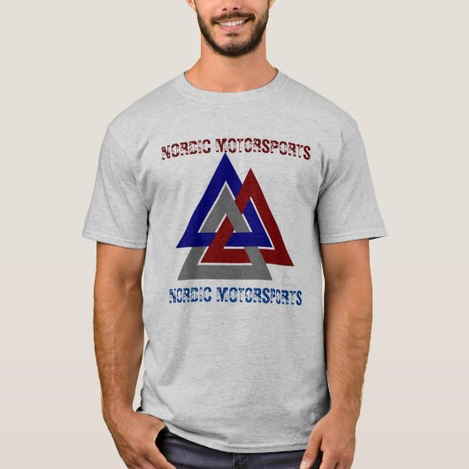 NORDIC VALKNUT SYMBOOL MET TEKST T-SHIRT (Voorkant)