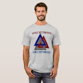 NORDIC VALKNUT SYMBOOL MET TEKST T-SHIRT (Voorkant volledig)