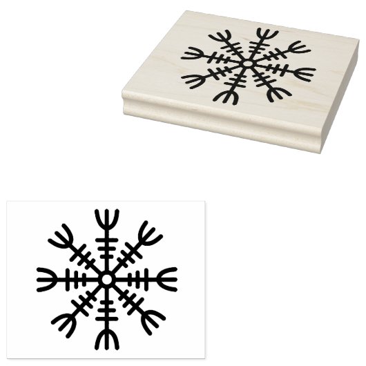 Nordic Viking Helm of Awe Design Stamp Rubberstempel (Gestempeld)