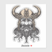 Nordic Viking Illustratie Kunst Sticker (Vel)