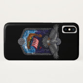 Nordic Viking Ship Raven Case-Mate iPhone Case (Achterkant (horizontaal))