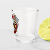 Nordic Viking Warrior ADD NAAM Norse Ax Norsperma Shot Glas (Rechts)