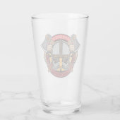 Nordic Viking Warrior Ax Norsperma gepersonaliseer Glas (Achterkant)