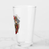 Nordic Viking Warrior Ax Norsperma gepersonaliseer Glas (Links)