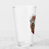 Nordic Viking Warrior Ax Norsperma gepersonaliseer Glas (Rechts)