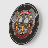 Nordic Viking Warrior Ax Norsperma gepersonaliseer Grote Klok (Hoek)